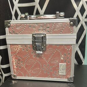 Caboodles Pink and Silver Cosmetic Case